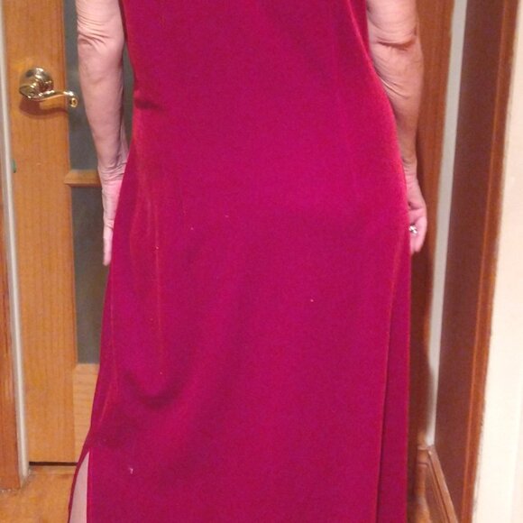 Coldwater Creek red velvet dress L - Picture 4 of 7